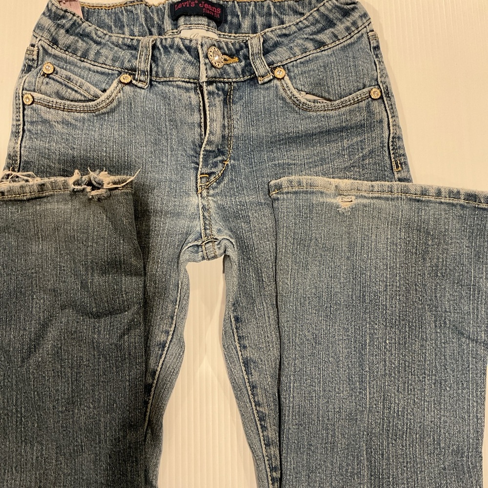 Levi's Kids Blue Distressed Jeans